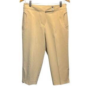 NEW Monterey Club Tan Khaki Cropped Golf Pants Size 6 Capri Pants